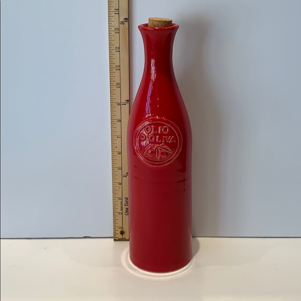 Crate and Barrel oil bottle with cork